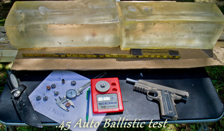 Ballistic test of the .45 Auto,because they do not make a .46
