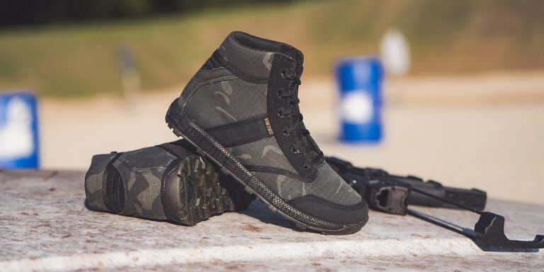 Side view of Viktos Overbeach ATV boot showing ankle support